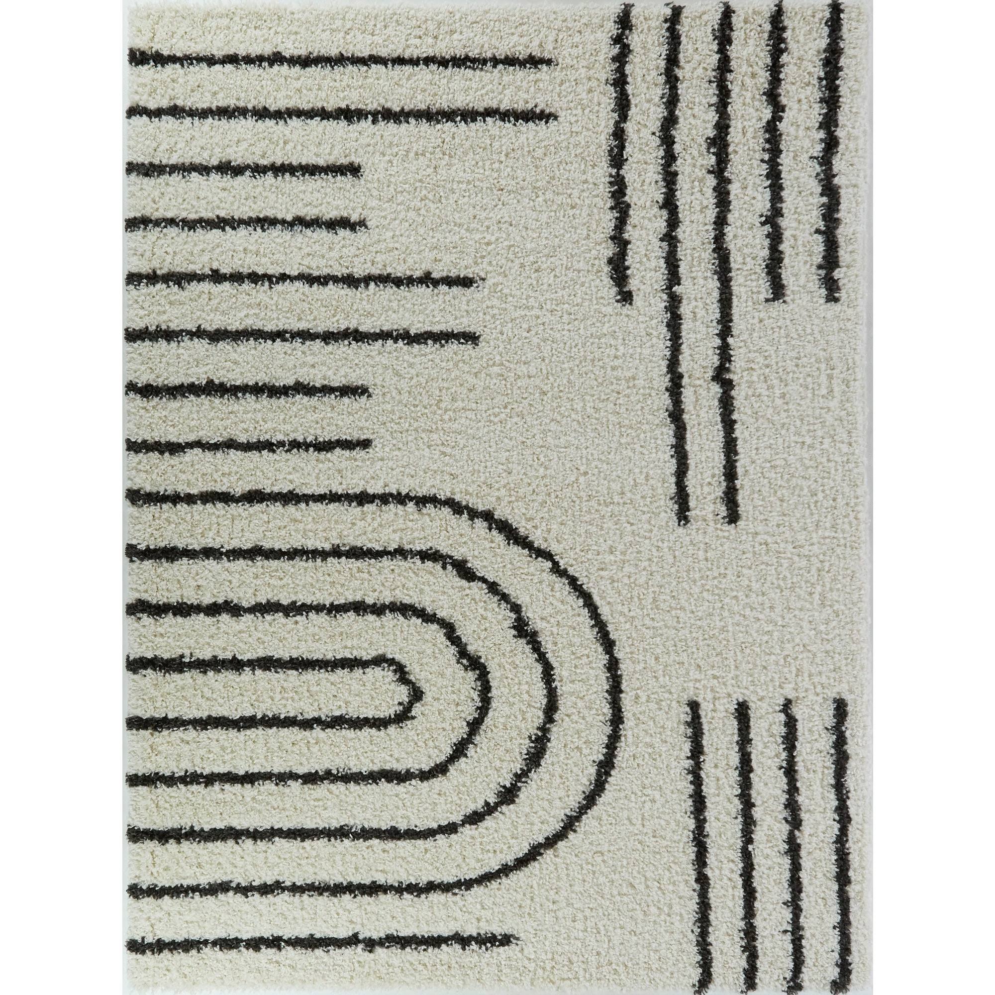 BALTA Janus Black 5 ft. x 7 ft. Contemporary Area Rug