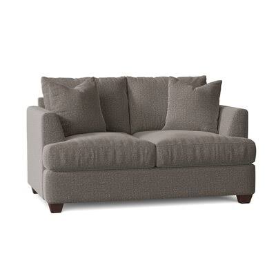 Kenna 63x22 Recessed Arm Loveseat Birch Lane Body Fabric: Sustain Dursky Charcoal