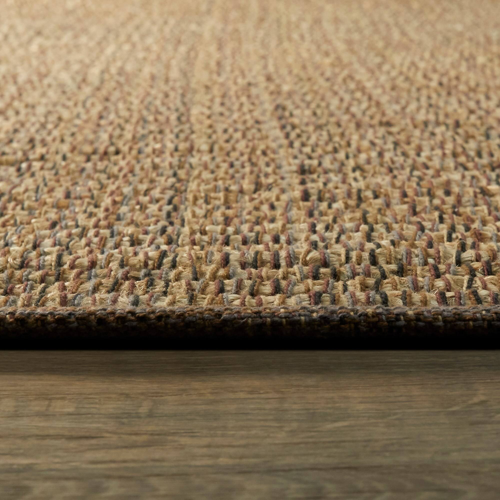March Jute Sisal Natural Fiber Flatweave Area Rug - 2& x 7& Runner - Blue