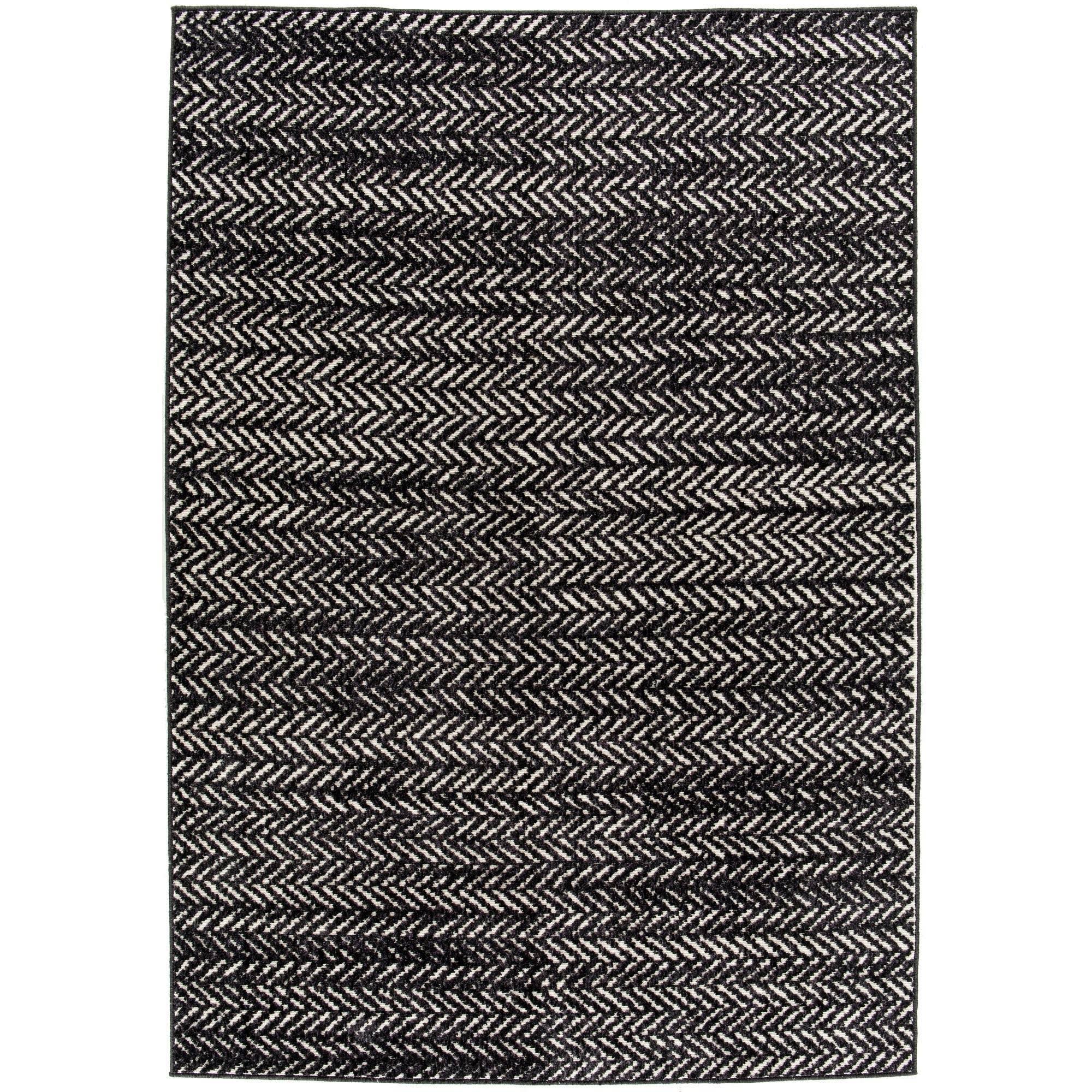 BALTA Tessin Charcoal 5 ft. x 7 ft. Contemporary Area Rug, Grey