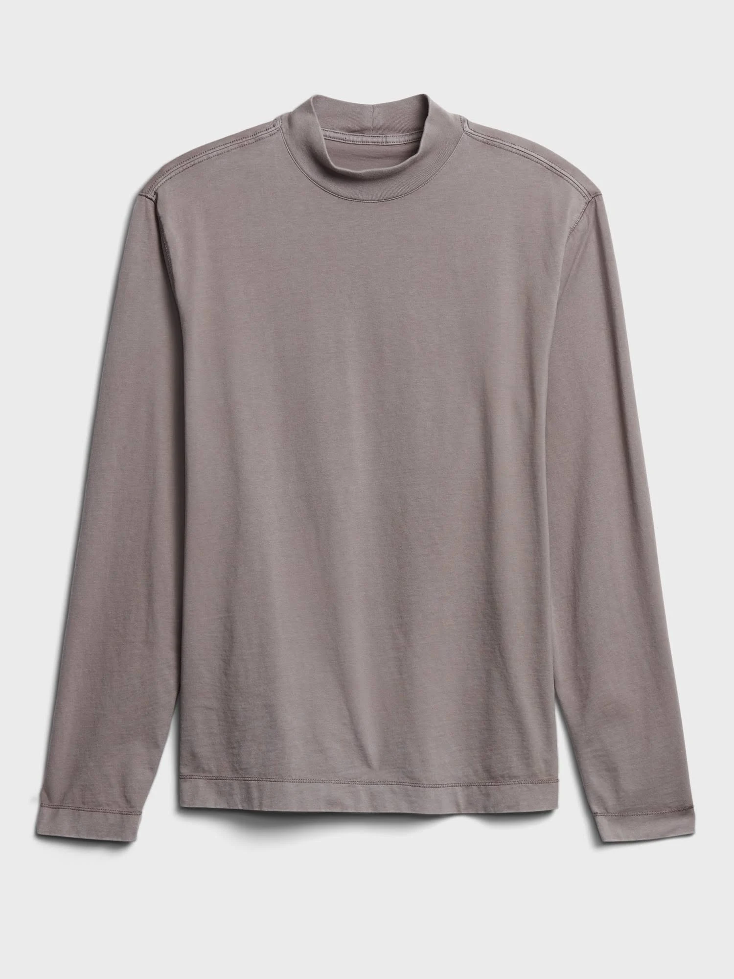 Banana Republic Men's Authentic Supima Mock-Neck T-Shirt Luna Gray Size Xs