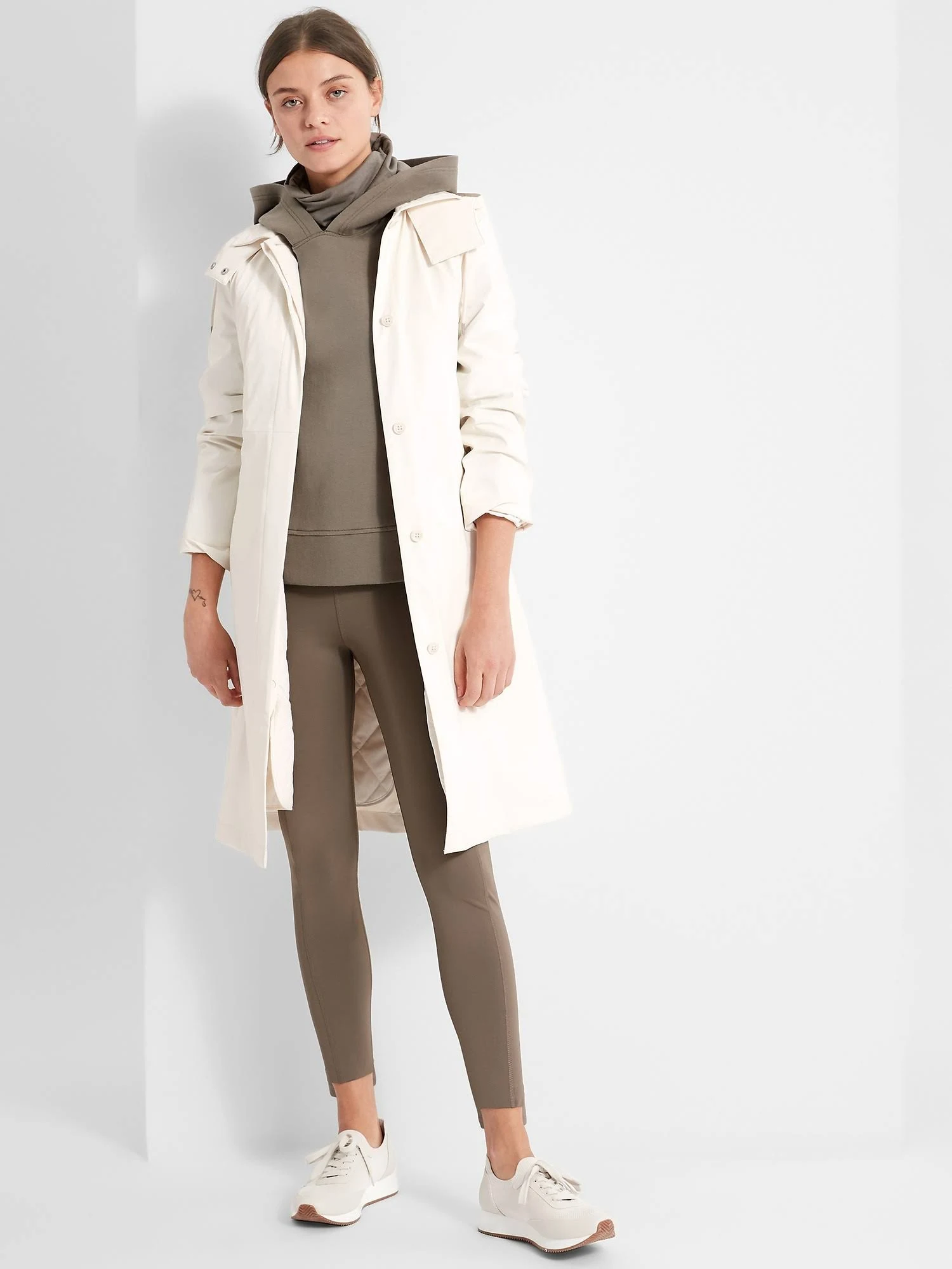 Banana Republic Women's 2-in-1 Rain Coat White Size Xs