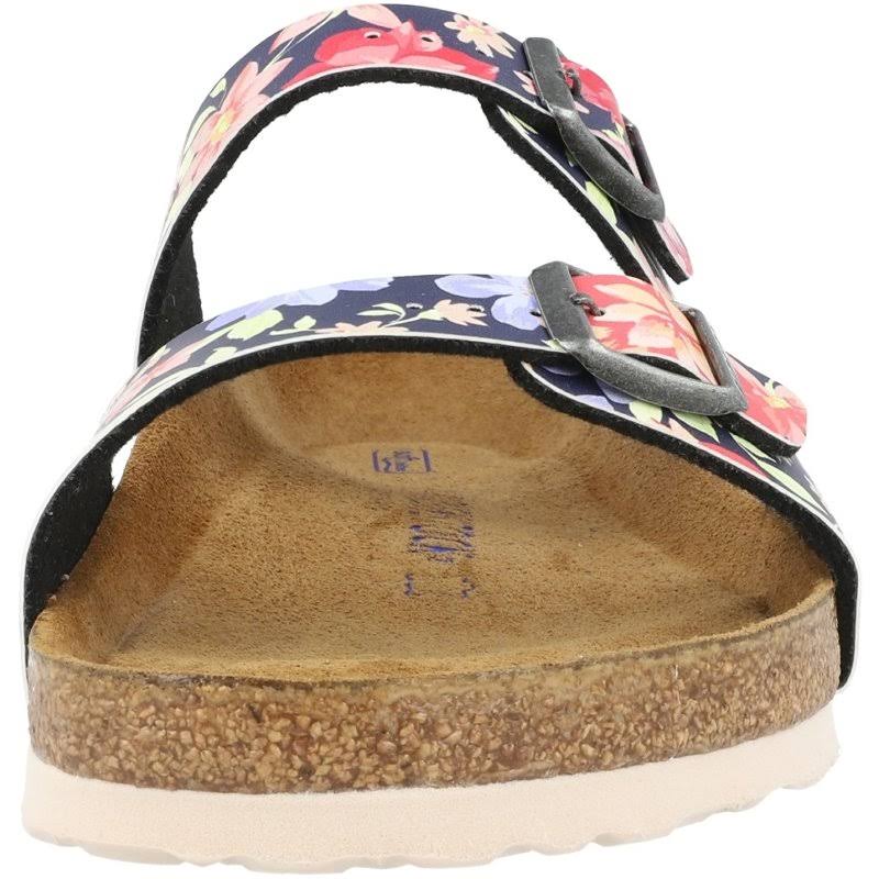 Birkenstock Sydney Birko-Flor Supernatural Flowers Navy Two-Strap Sandals