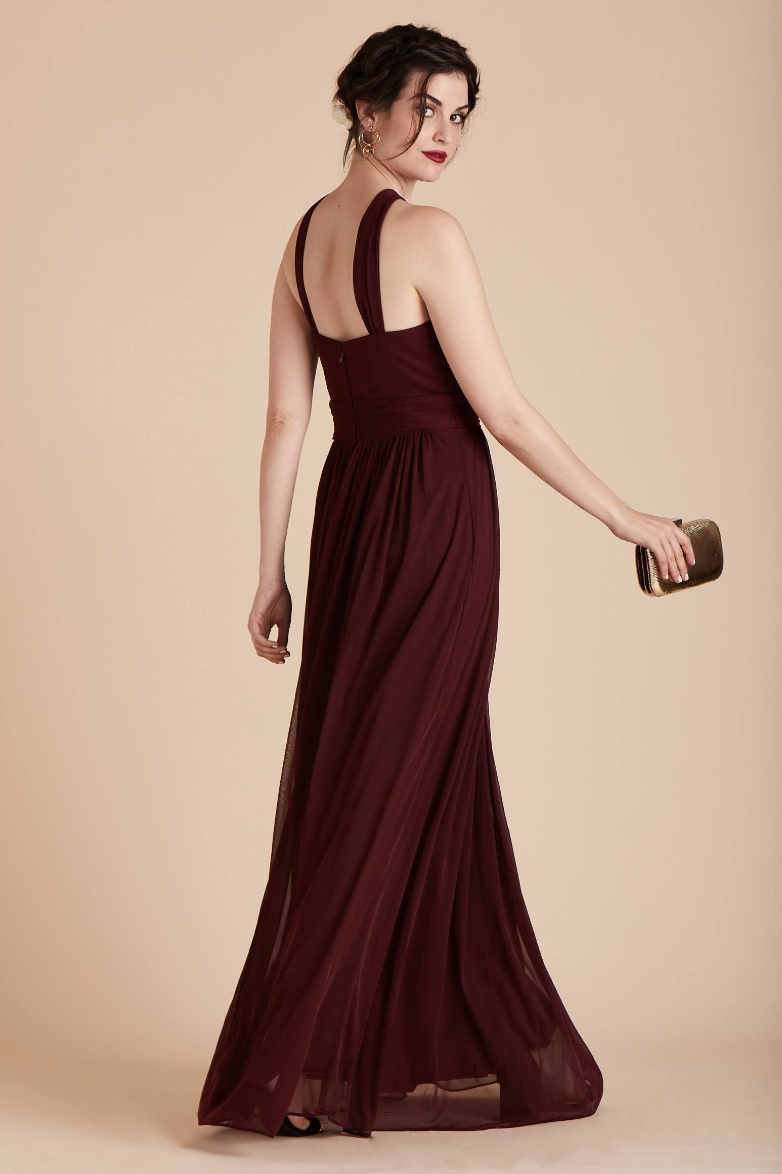 Birdy Grey Kiko Bridesmaid Dress in Cabernet L / Cabernet