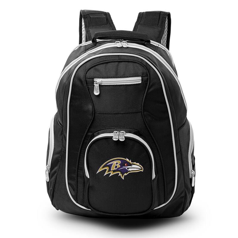 Baltimore Ravens Black/Gray Premium Color Trim Backpack