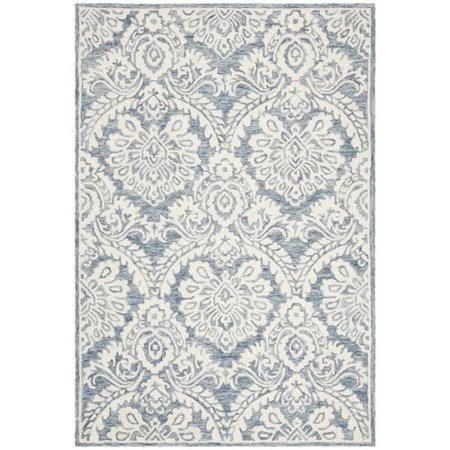 Leedy Hand-Tufted Wool Blue/Ivory Area Rug Darby Home Co Rug Size: Rectangle 4' x 6'