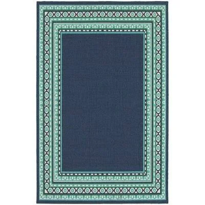 Kailani Navy/Green Indoor / Outdoor Area Rug Beachcrest Home Rug Size: Rectangle 8&6x22 x 13&