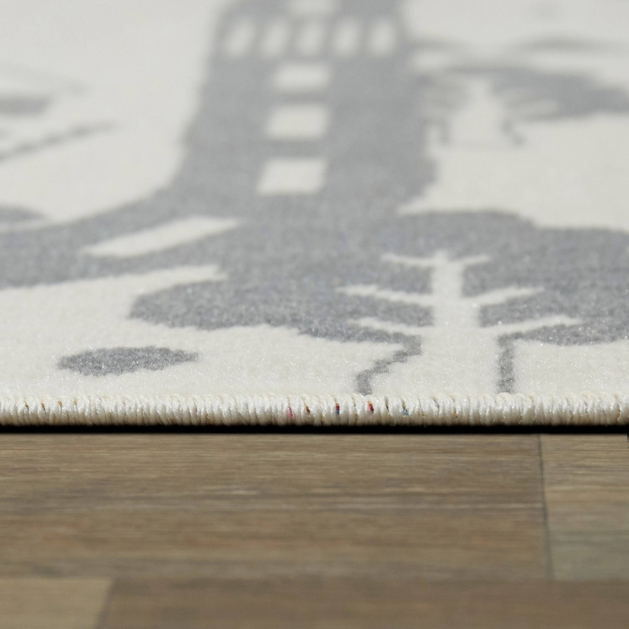 BALTA Rural Roadway Blue 5 ft. x 7 ft. Kids Area Rug