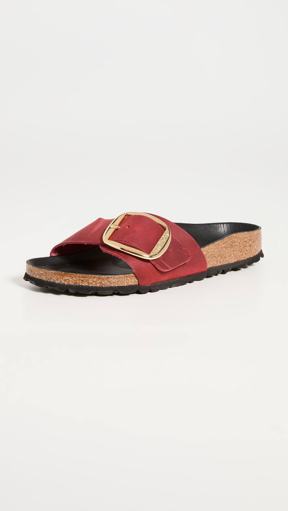 Birkenstock Madrid Big Buckle Sandal - Red - Flat Sandals