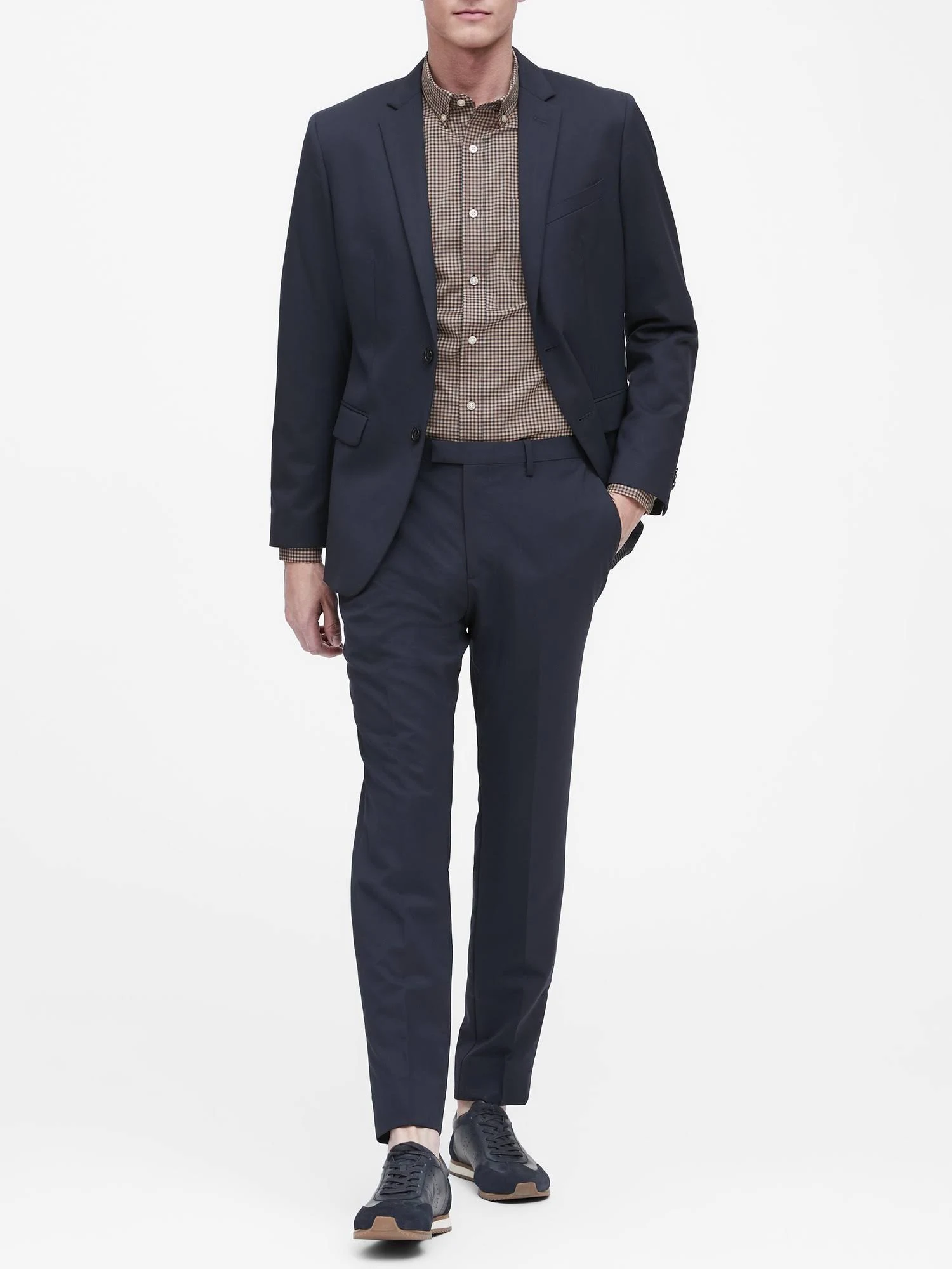 Banana Republic Men's Slim-Fit Tech-Stretch Cotton Shirt Gold Size Xxs