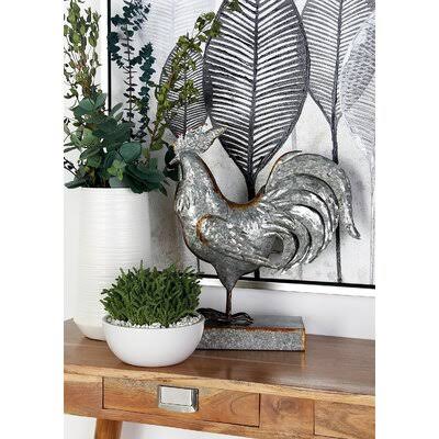 August Grove Dumont Farmhouse Rooster Figurine