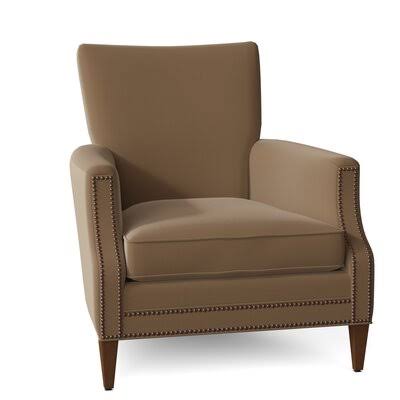 Carlitos 32x22 Wide Down Cushion Armchair Body Fabric: Belsire Coffee