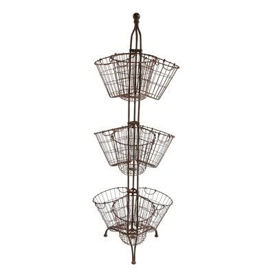 Metal Stand with 9 Wire Basket