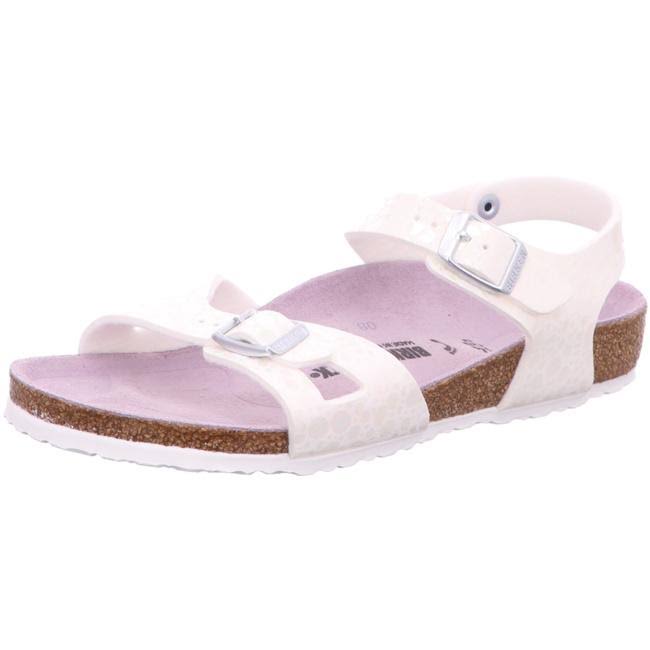 Birkenstock Rio Kids Sandals - Metallic Stones White