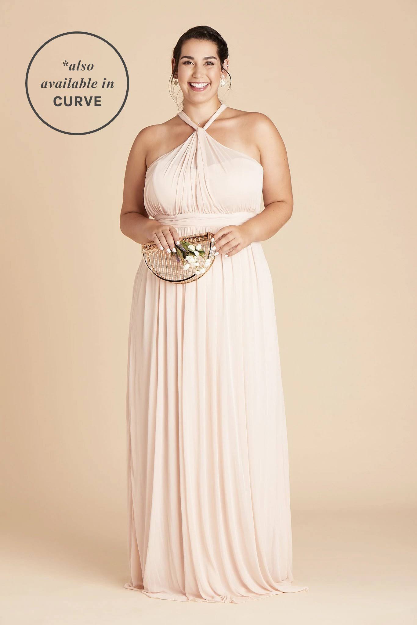 Birdy Grey Kiko Bridesmaid Dress in Pale Blush L / Pale Blush