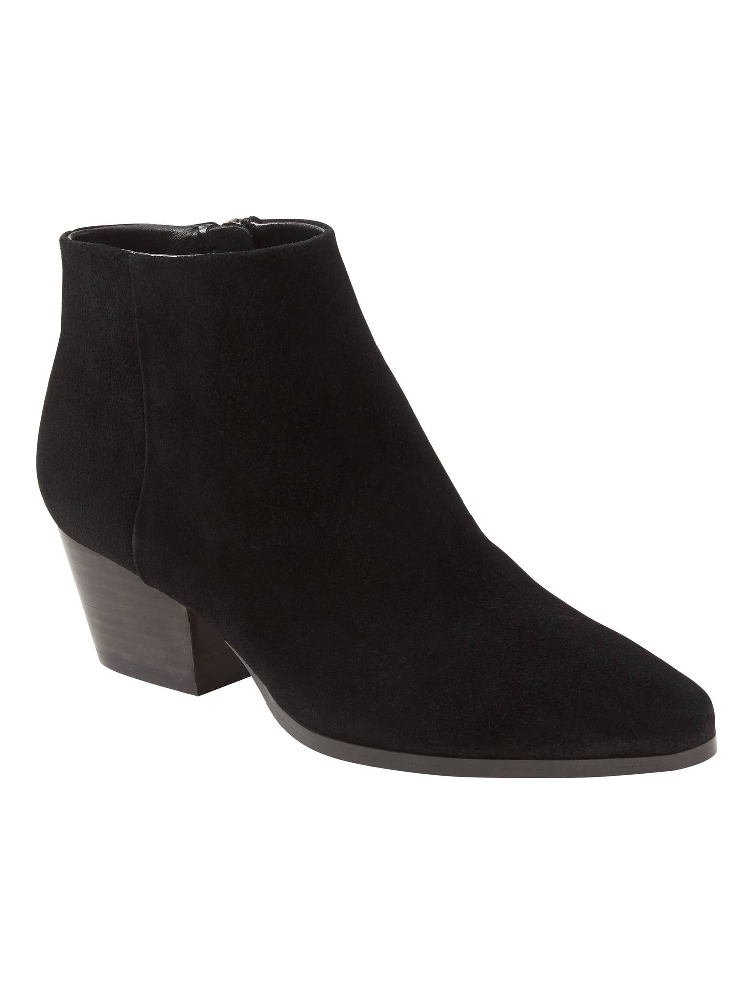 Banana Republic Women's Everyday Bootie Black Suede Size 6