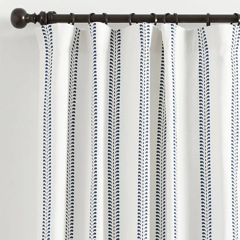 Hollis Ditsy Stripe Drapery Panel Sage 96x22 - Ballard Designs