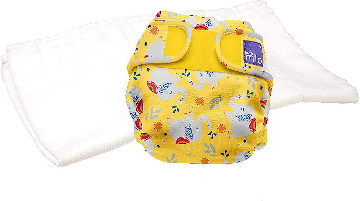 Bambino Mio mioduo Two-Piece Cloth Diaper, Elephant Stomp / Size Two