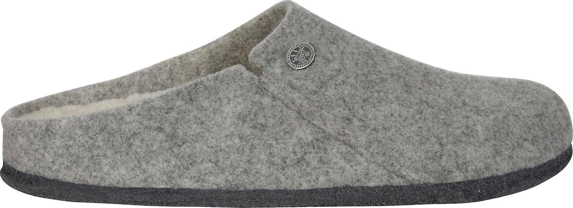 Birkenstock Zermatt Shearling Narrow Slippers - Light Grey