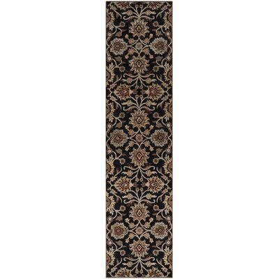 Arden Floral Handmade Tufted Wool Black/Camel Area Rug Birch Lane Rug Size: Runner 2&6x22 x 8&