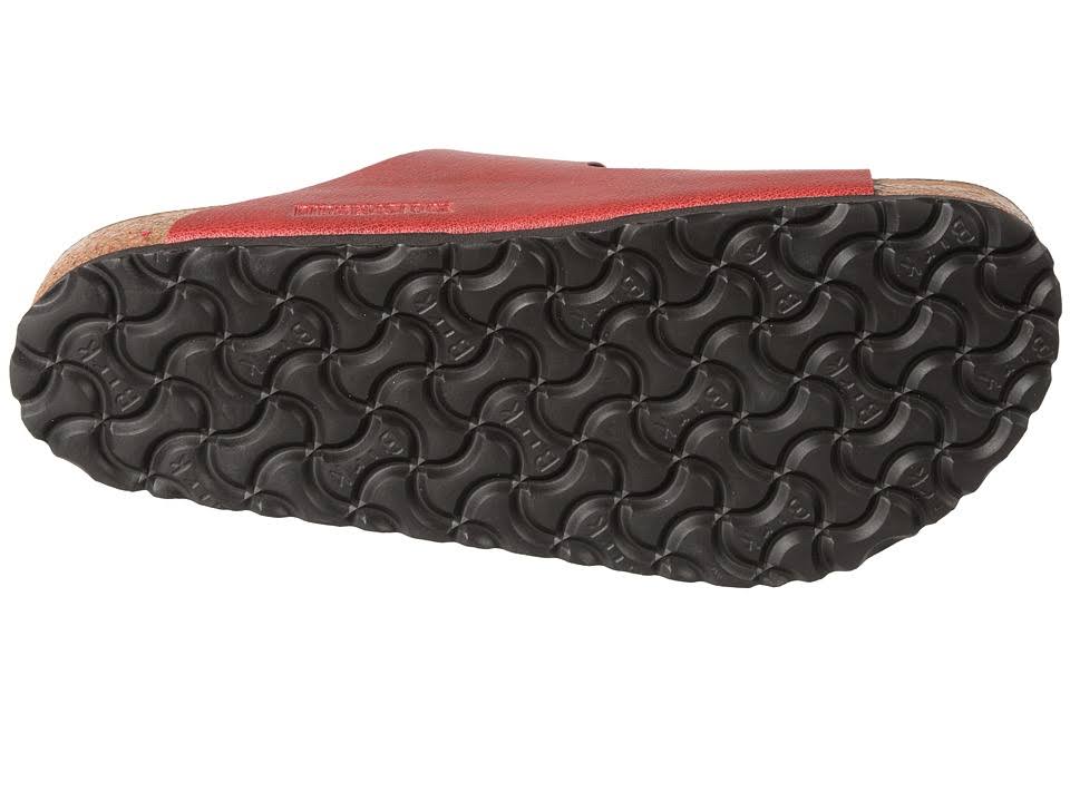 Birkenstock Women's Arizona Sandal - 42 - Bordeaux Pull Up Birko-Flor