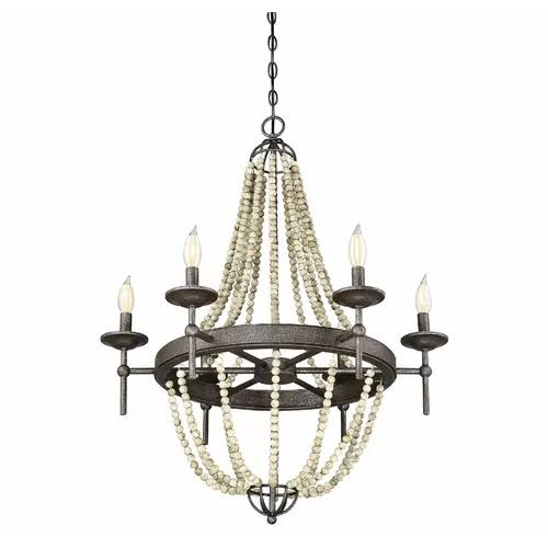 Pennington 6 - Light Candle Style Empire Chandelier