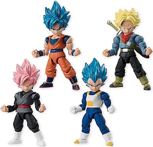 Dragon Ball Z 66 Action Trunks, Goku, Vegeta & Goku Black Set of 4 Action Figures