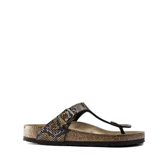 Birkenstock Gizeh MF Sandals Brown Women, Size 37.0