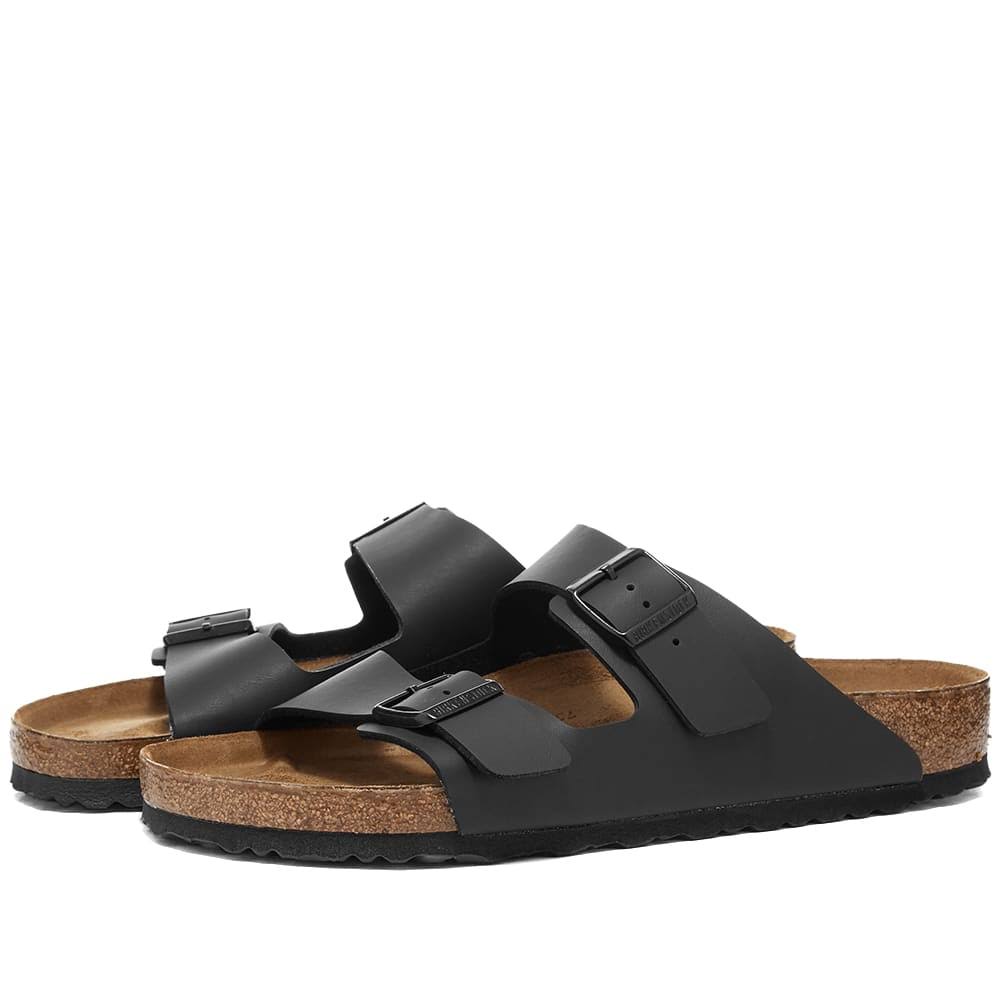 Birkenstock Arizona Oiled Leather Black Two-Strap Sandals