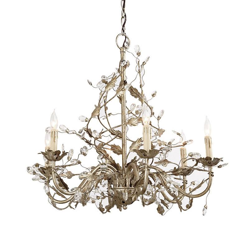 Claire 6-Arm Grande Chandelier Etruscan Gold - Ballard Designs