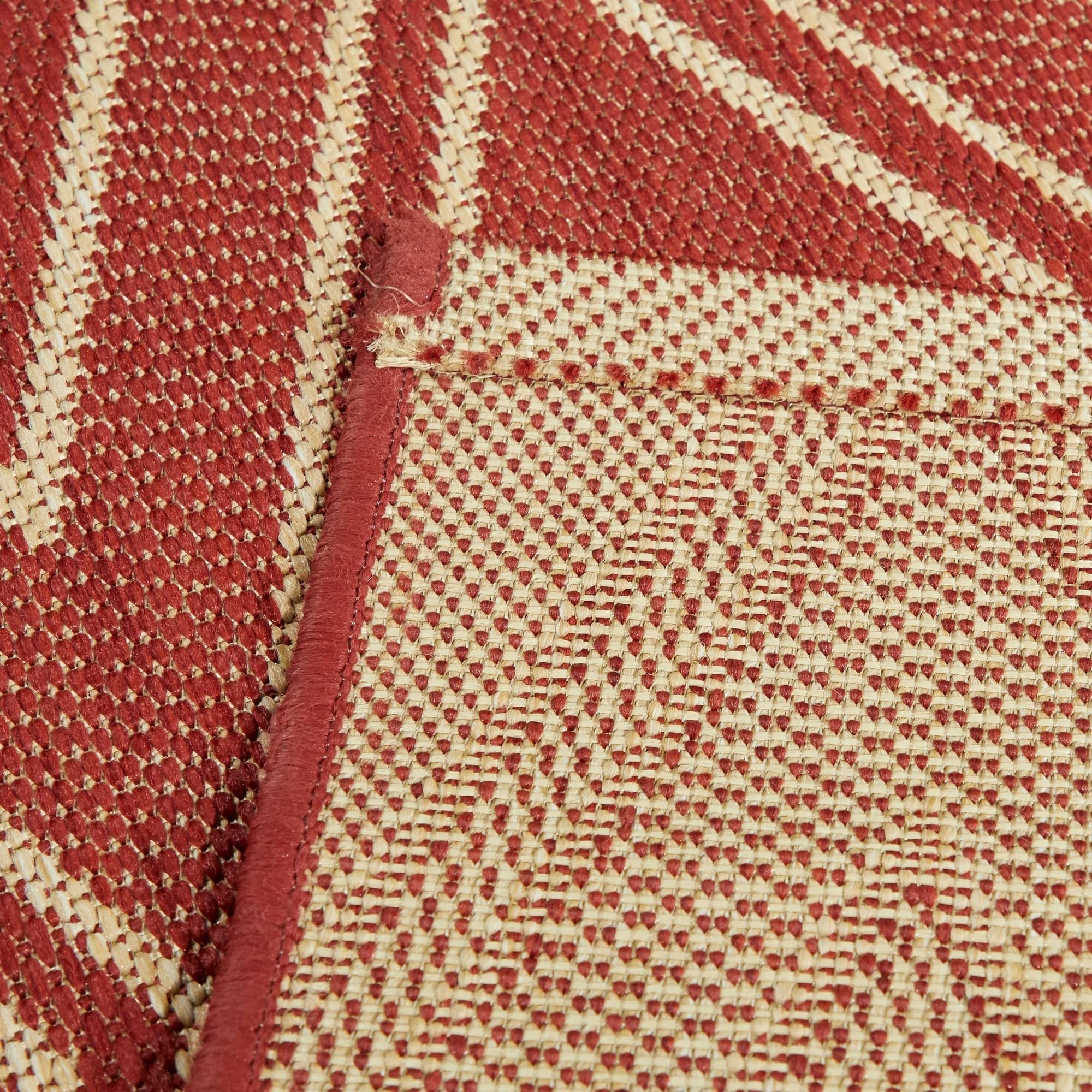 Carmine Trellis Indoor/Outdoor Area Rug - 5&3x22 x 7&5x22 - Red