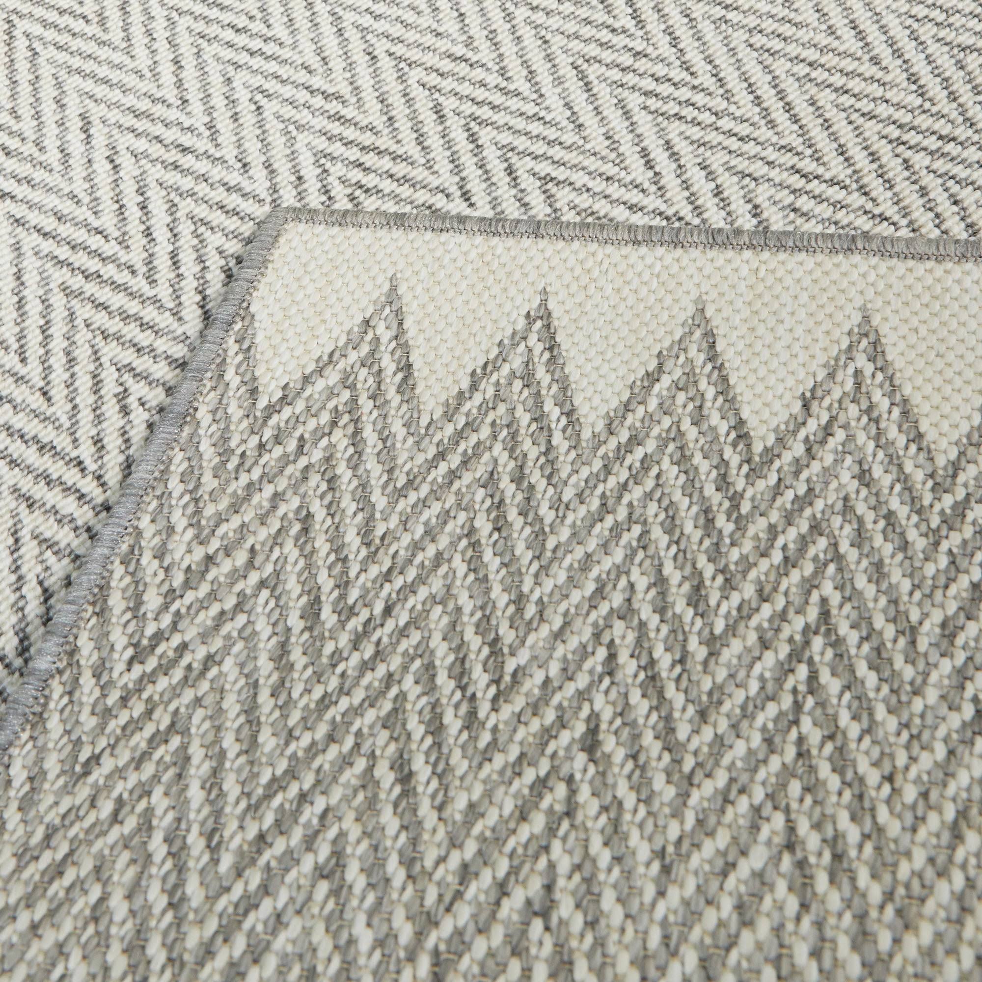 BALTA Pearson Grey 5 ft. x 7 ft. Chevron Indoor/Outdoor Area Rug