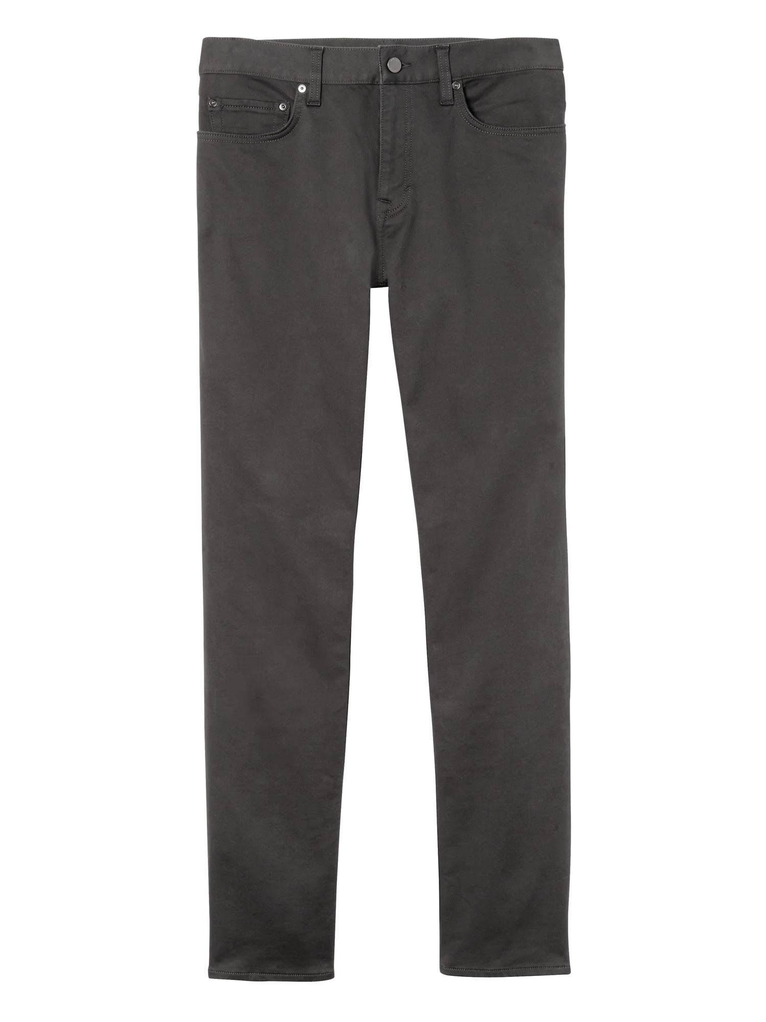Banana Republic Men's Slim Traveler Pant Asphalt Gray Big and Tall Size 42W 36L