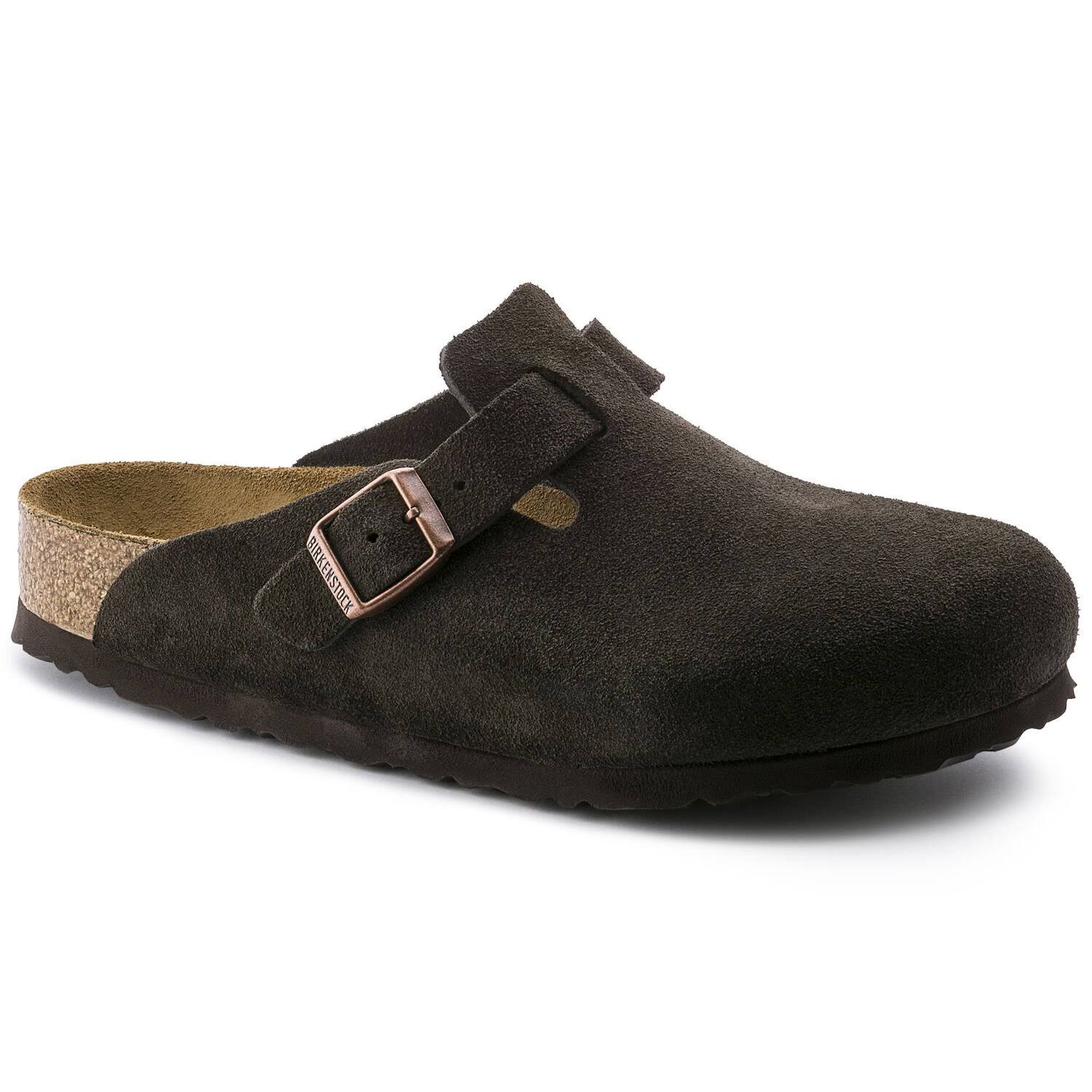 Birkenstock Boston Soft Footbed (36 Narrow Mocha Suede)