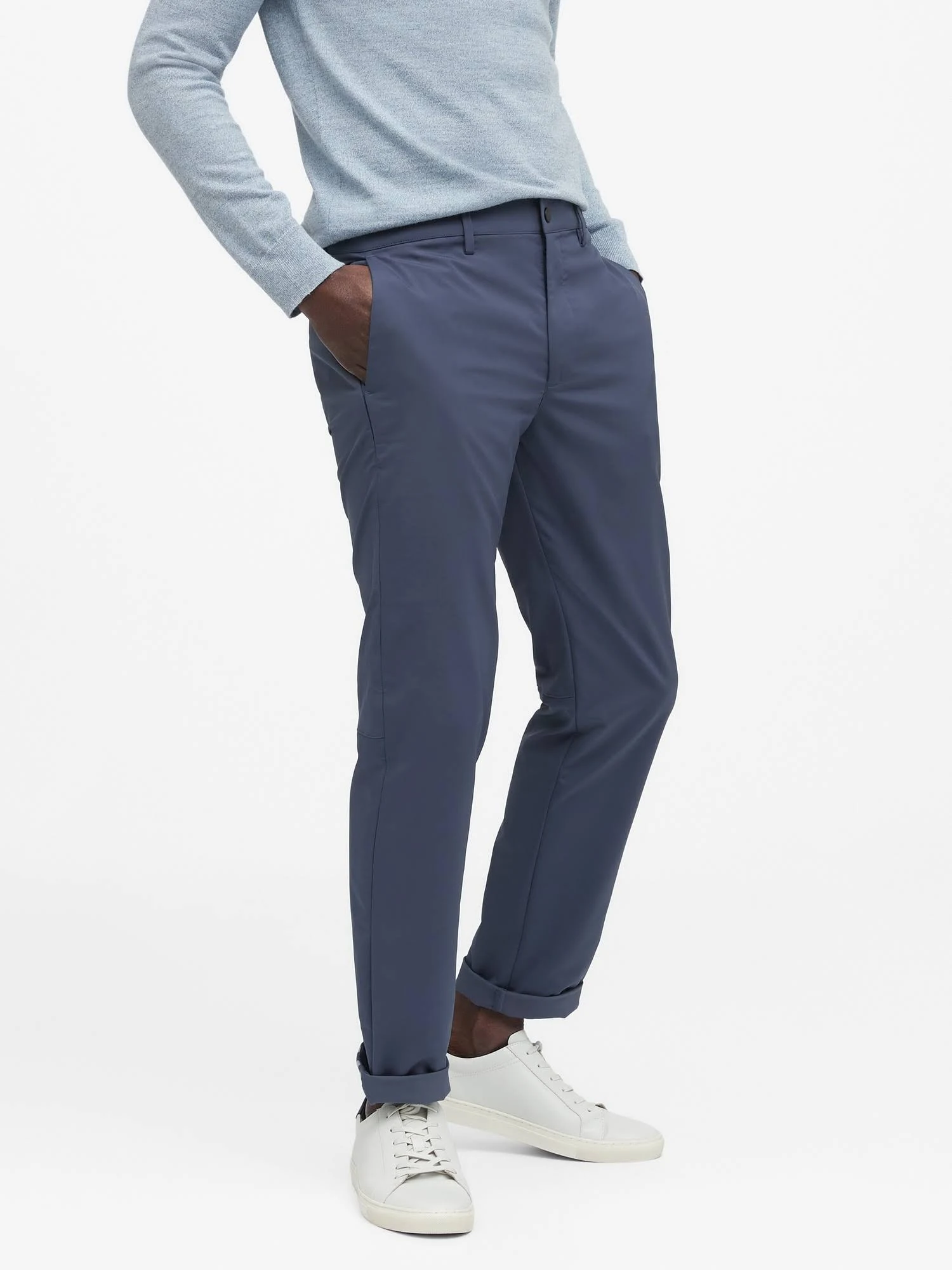 Banana Republic Men's Slim City Pant Mist Blue Tall Size 34W 36L