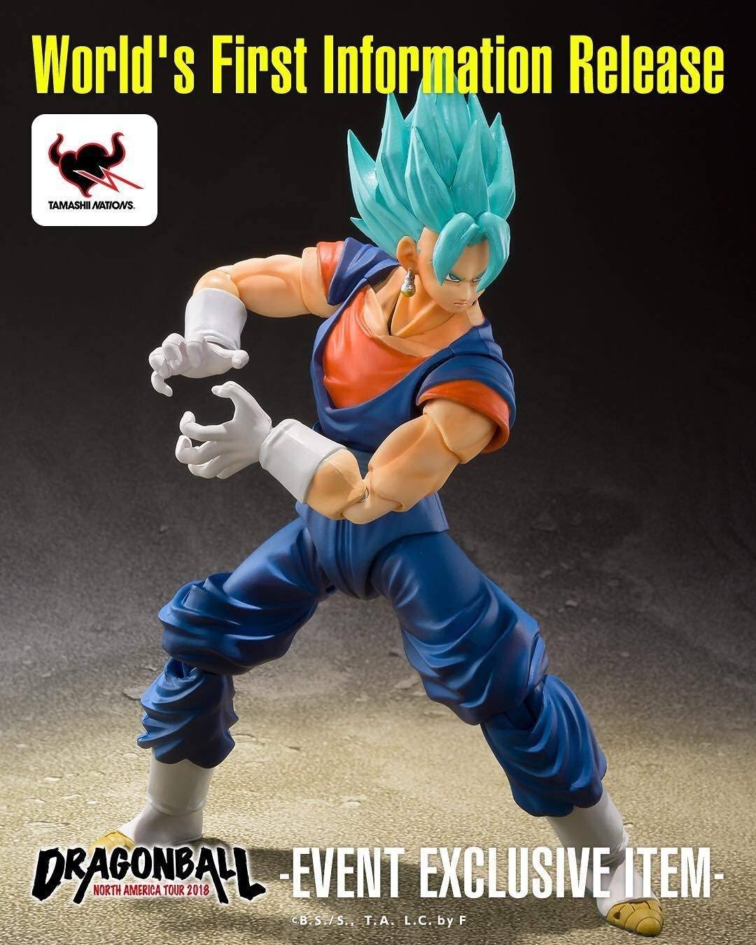 Dragonball Z SDCC 2018 S.H. Figuarts Super Saiyan God SS Vegito Event Exclusive Colour Edition