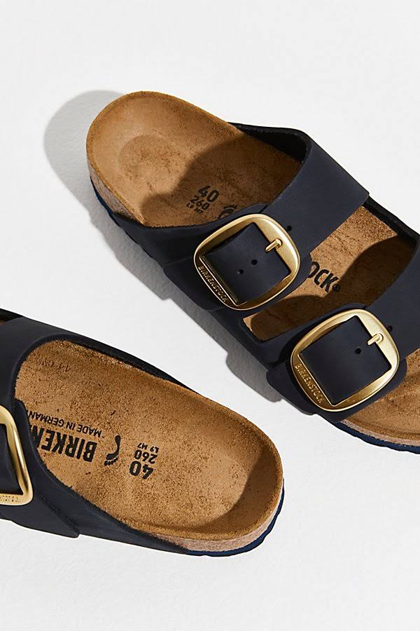 Arizona Big Buckle Birkenstock Sandals by Birkenstock at Free People in Midnight Nubuck