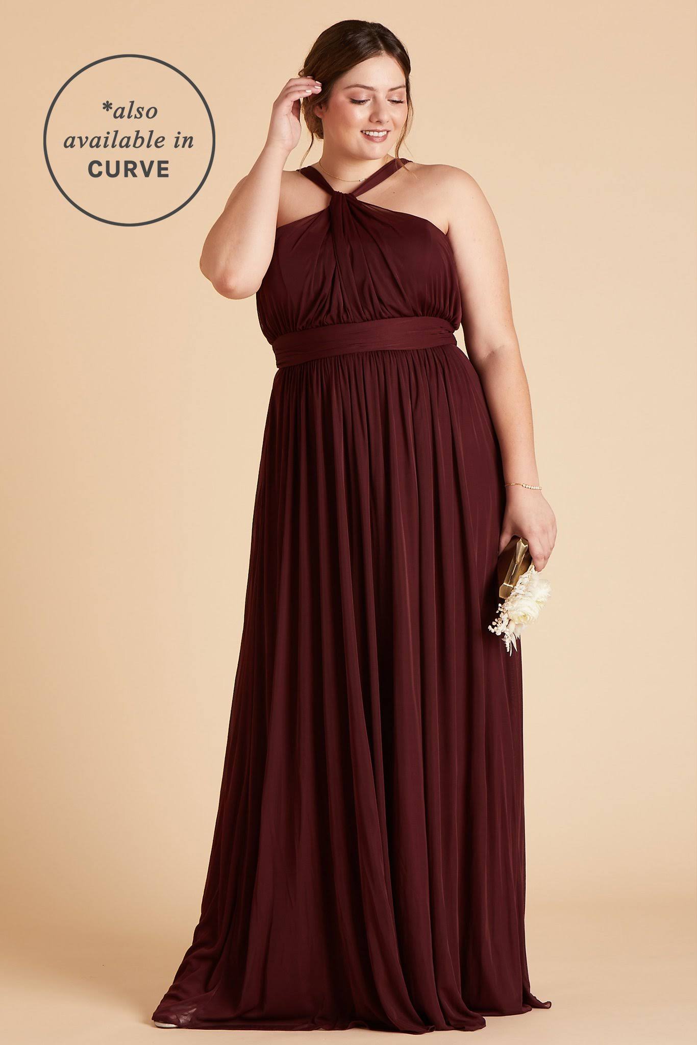 Birdy Grey Kiko Bridesmaid Dress in Cabernet L / Cabernet