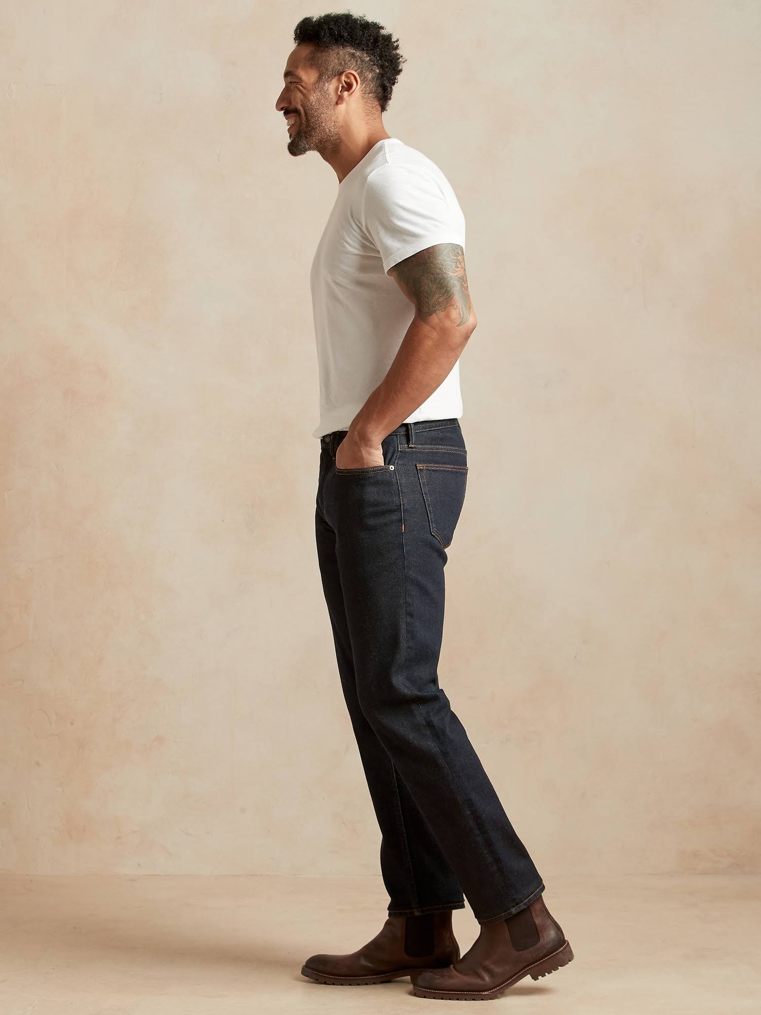 Banana Republic Men's Straight Legacy Jean Rinse Dark Wash Size 28W 28L