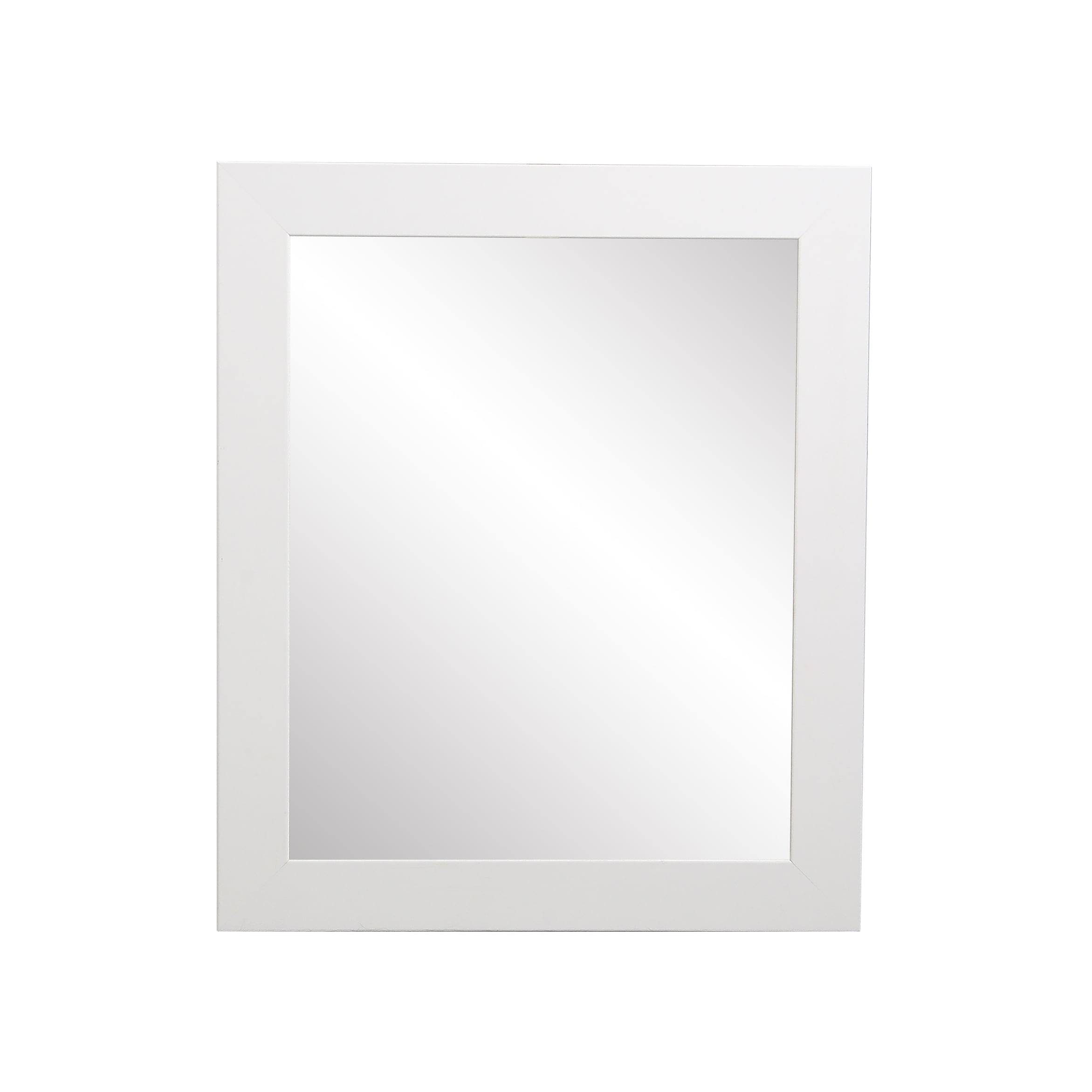 Modern Mirrored Medicine Cabinet - Matte White 60WH-3