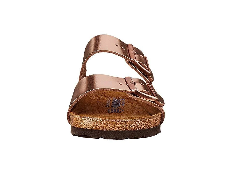 Birkenstock Women's Arizona Metallic Copper Leather Soft Footbed