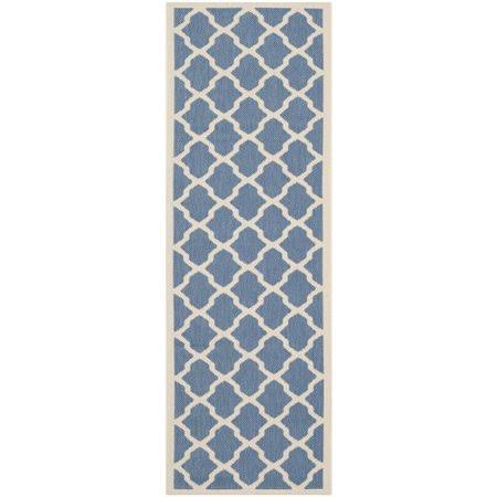 Larson Blue/Beige Indoor/Outdoor Area Rug Rug Size: Runner 2&3x22 x 12&