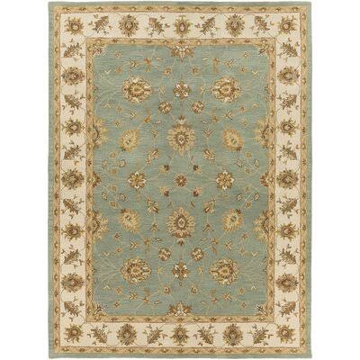 Ellenburg Oriental Handmade Tufted Wool Green Area Rug Birch Lane Rug Size: Rectangle 8& x 11&
