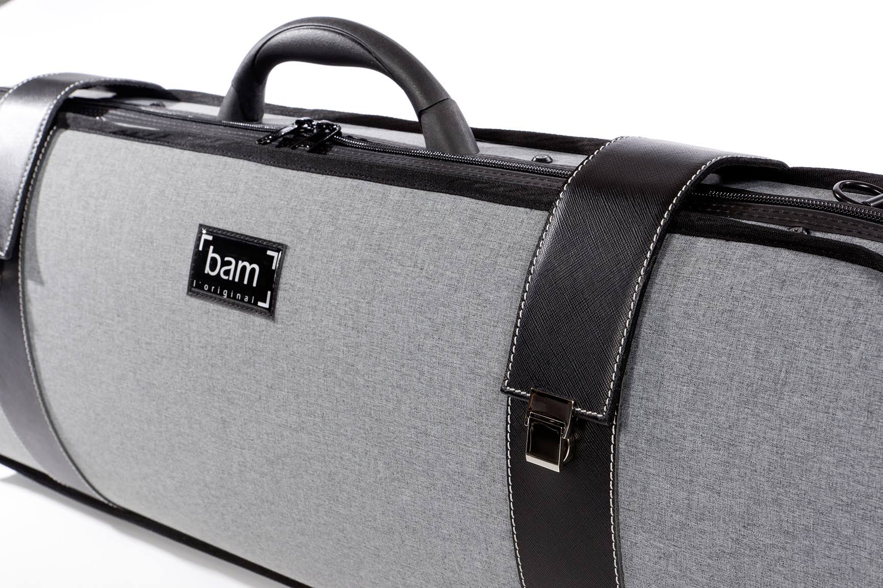BAM 2001GF Hightech Oblong Violin Case - Grey Flannel