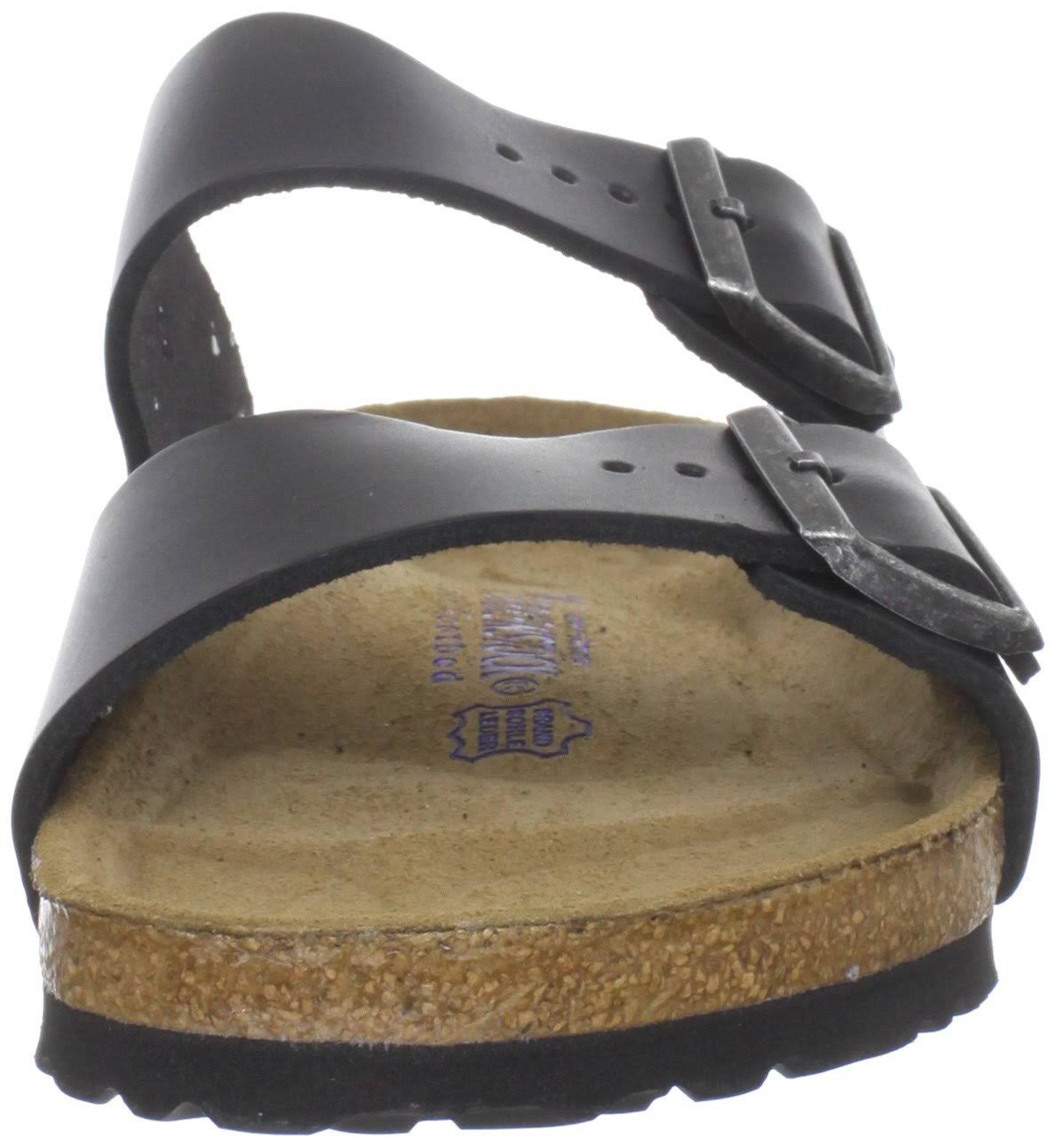 Birkenstock Arizona Soft Footbed Sandal - 43 - Black Amalfi Leather