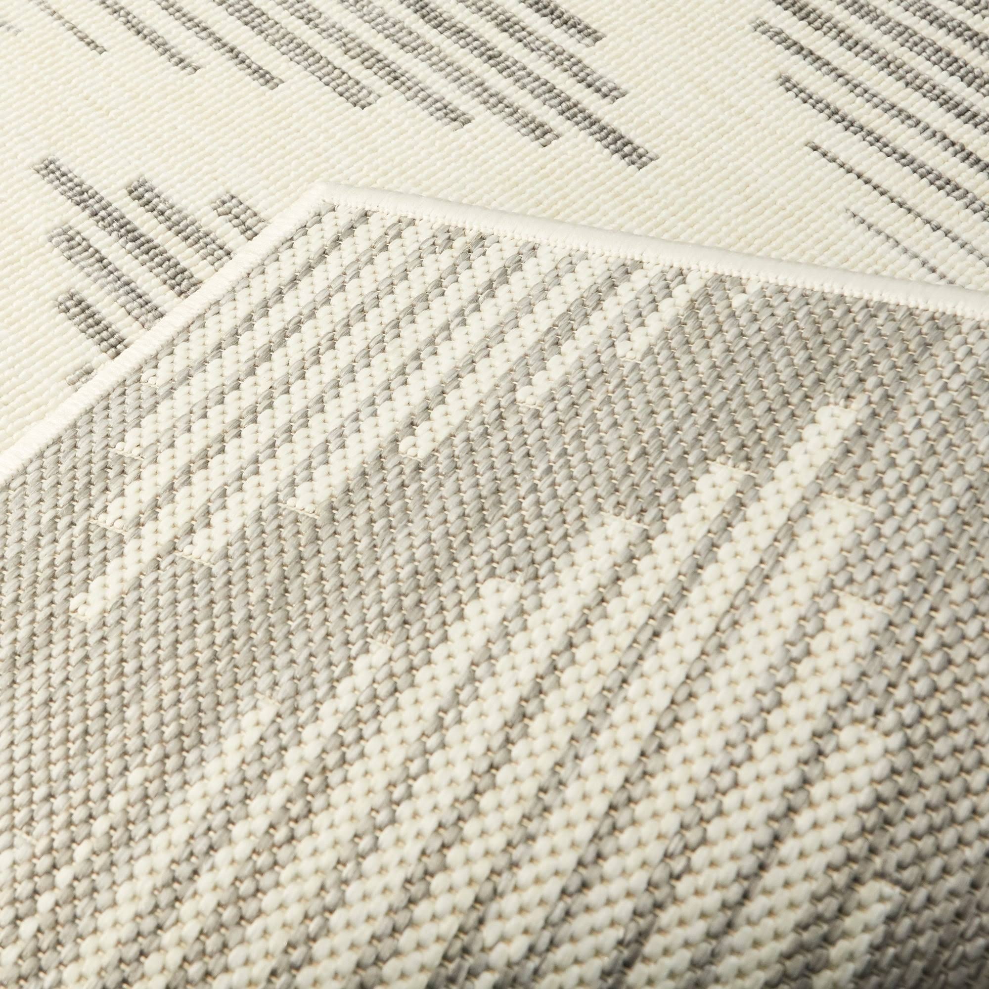 BALTA Coville Beige 5 ft. x 7 ft. Chevron Indoor/Outdoor Area Rug