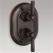 Kohler K-T10594-4-2BZ Bancroft Stacked Valve Trim with Metal Lever Handles - Oil Rubbed Bronze