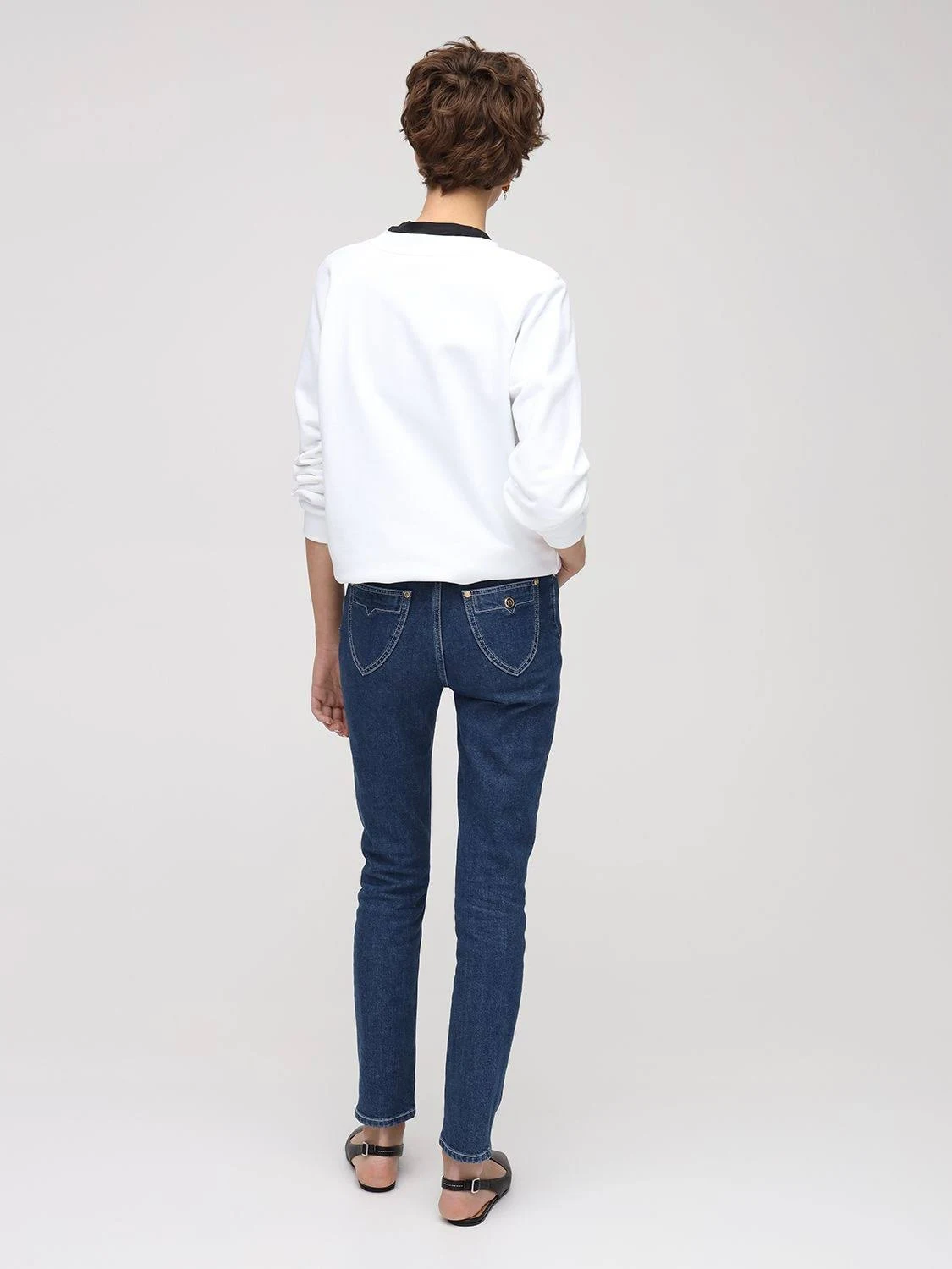 Balmain White & Black Logo Sweatshirt