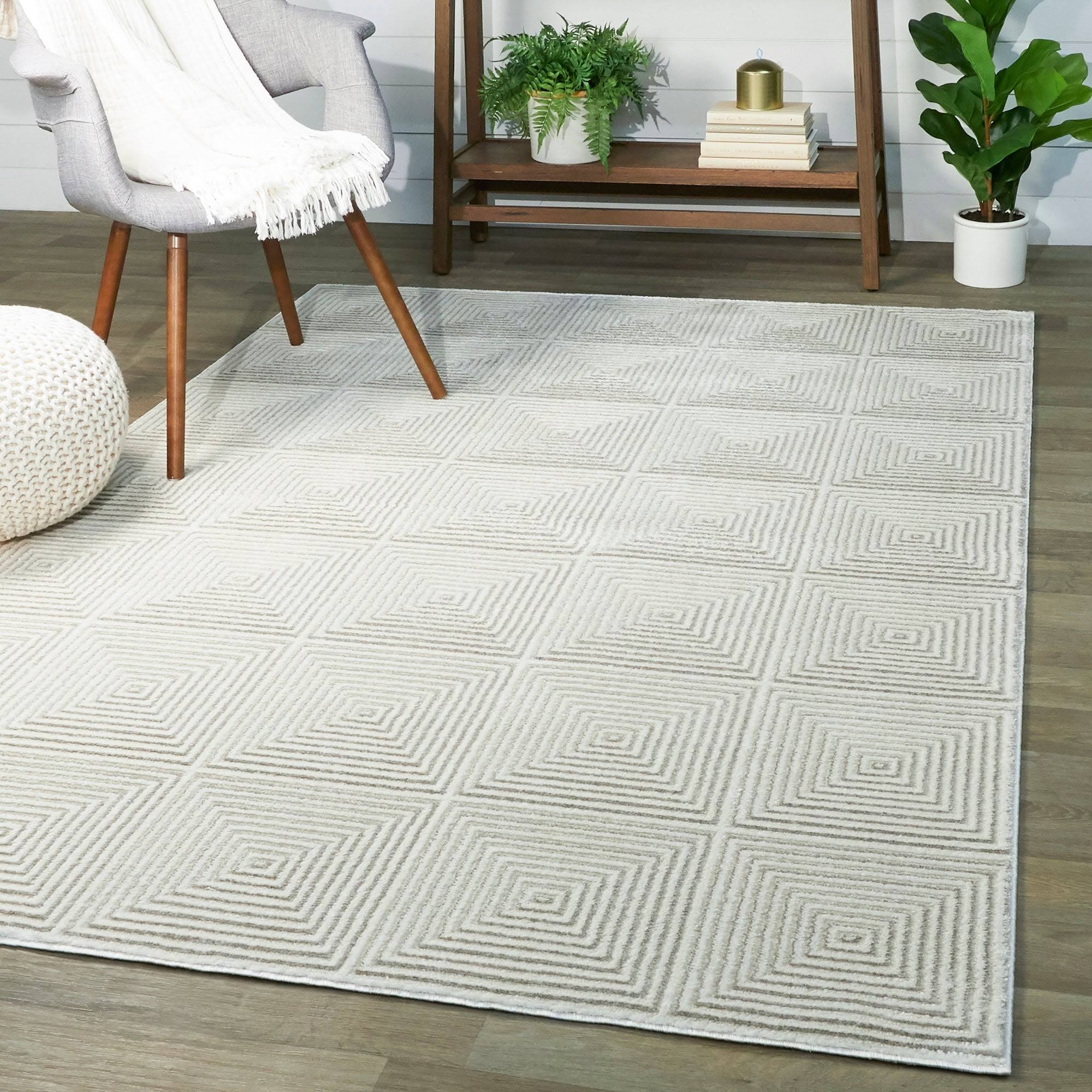 Cabell Geometric Area Rug - 2&7x22 x 7& Runner - Grey