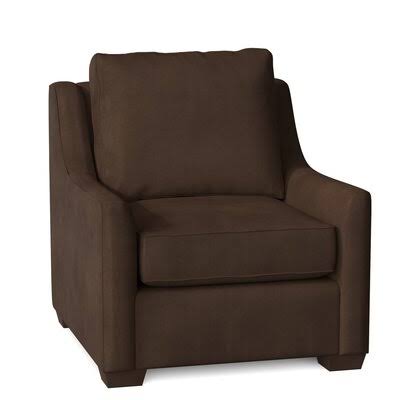 Birch Lane Godwin 33x22 Wide Armchair Body Fabric: Microsuede Chocolate